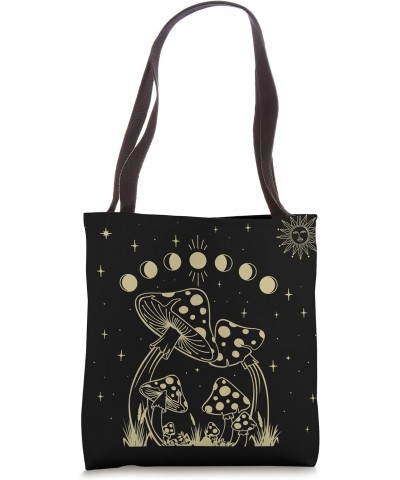 Cottagecore Dark Academia Witchy Goth Mushroom Celestial Tote Bag $14.76 Totes