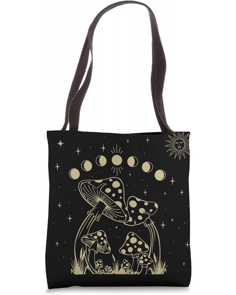 Cottagecore Dark Academia Witchy Goth Mushroom Celestial Tote Bag $14.76 Totes