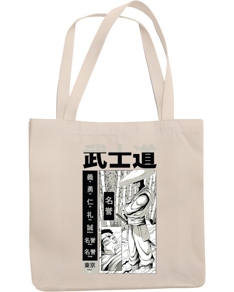 Impressive Samurai Gifts for Japanese Culture Lovers and Sweas Natural White Multicolor Canvas Tote Bag 294 $15.30 Totes