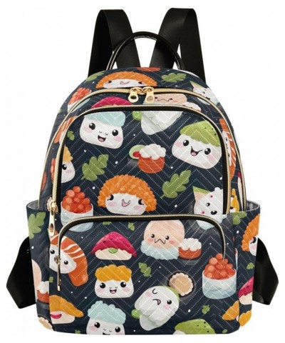 Cute Sushi Backpack Purse for Women Small Travel Bag Fashion Daypack M 202a3661 M(11.4"x6.1"x14.17") 202a3661 $18.04 Backpacks