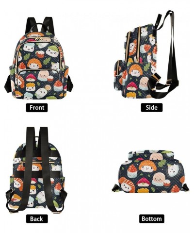 Cute Sushi Backpack Purse for Women Small Travel Bag Fashion Daypack M 202a3661 M(11.4"x6.1"x14.17") 202a3661 $18.04 Backpacks