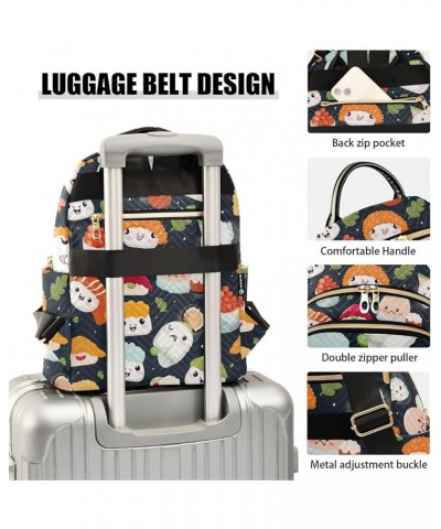 Cute Sushi Backpack Purse for Women Small Travel Bag Fashion Daypack M 202a3661 M(11.4"x6.1"x14.17") 202a3661 $18.04 Backpacks