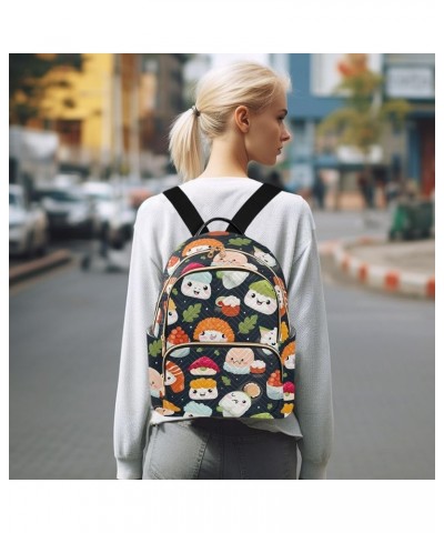 Cute Sushi Backpack Purse for Women Small Travel Bag Fashion Daypack M 202a3661 M(11.4"x6.1"x14.17") 202a3661 $18.04 Backpacks