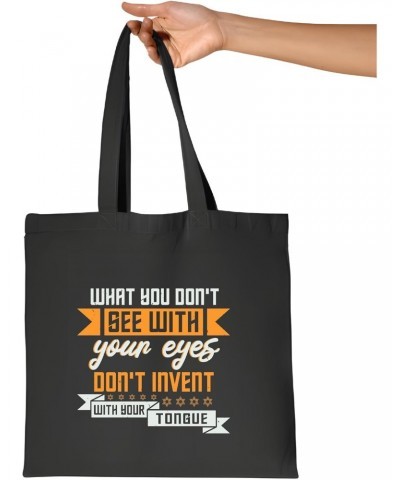 Inspirational Jewish Quote Gifts Positive Words Navy Black Multicolor Canvas Tote Bag $13.92 Totes