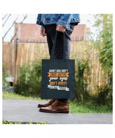 Inspirational Jewish Quote Gifts Positive Words Navy Black Multicolor Canvas Tote Bag $13.92 Totes