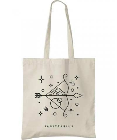 Sagittarius Zodiac Astrology Sign Natural Cotton Tote Bag $16.15 Totes