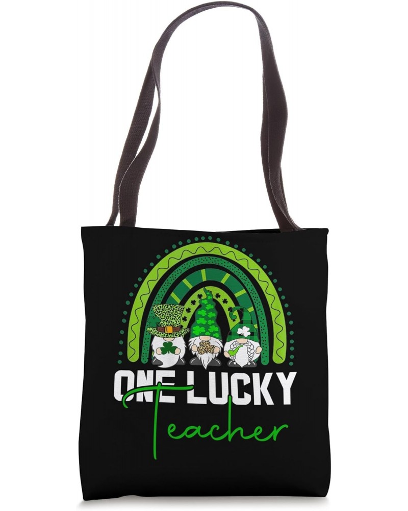 One Lucky Teacher Rainbow St Patrick's Day Shamrock Tote Bag $11.54 Totes