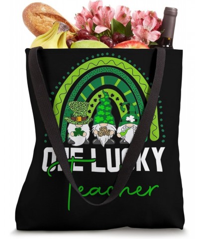 One Lucky Teacher Rainbow St Patrick's Day Shamrock Tote Bag $11.54 Totes