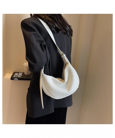 Women Daily Shoulder Bag Adjustable Strap Woven Fashion Shoulder Bag Solid Color Stylish Shoulder Bag Shopping Bag Beige $11....