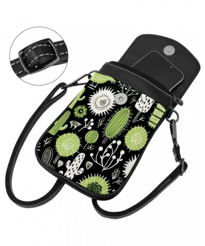 Faux Leather Crossbody Bag for Women, Messenger Bag, Shoulder Bag, Plants Pattern Seamless $12.89 Crossbody Bags