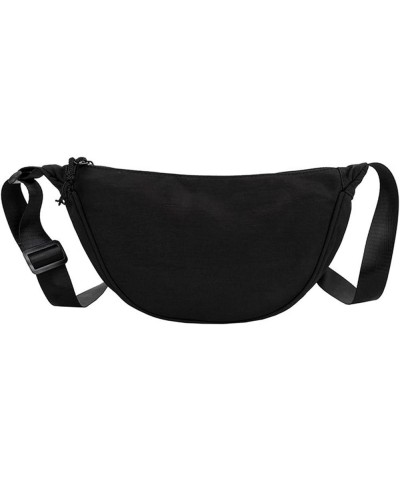 Women Single Shoulder Bag Ladies Single Shoulder Dumpling Bag Gift Adjustable Strap Stylish Lightweight Black $7.78 Shoulder ...