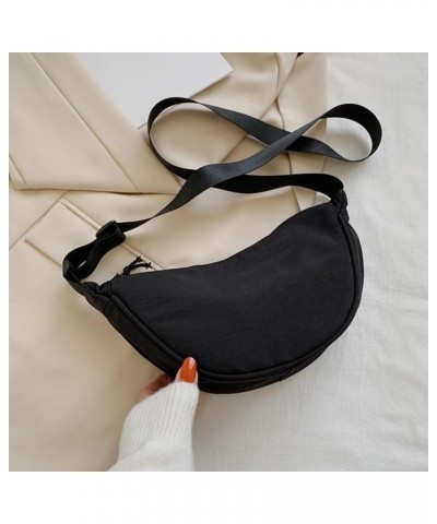 Women Single Shoulder Bag Ladies Single Shoulder Dumpling Bag Gift Adjustable Strap Stylish Lightweight Black $7.78 Shoulder ...