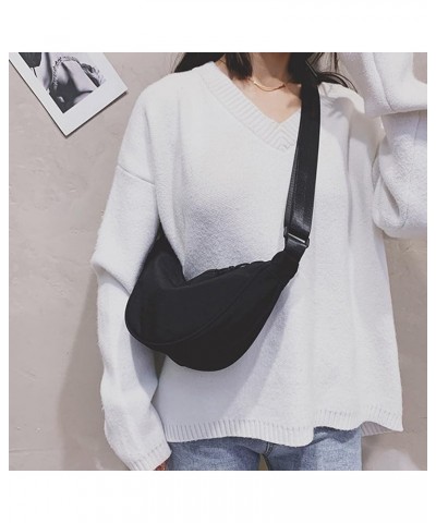 Women Single Shoulder Bag Ladies Single Shoulder Dumpling Bag Gift Adjustable Strap Stylish Lightweight Black $7.78 Shoulder ...