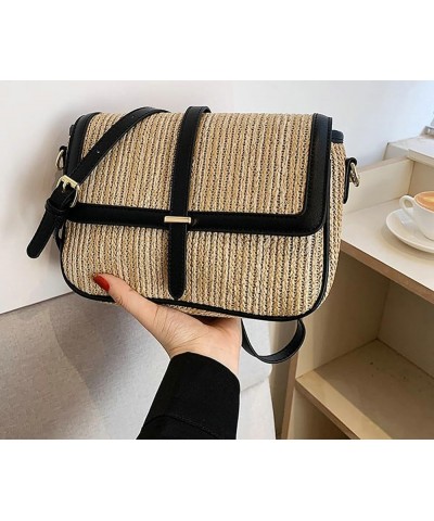 Vintage Straw Crossbody Bags for Women Fashion Messenger Bag Woven Beach Bag Purse Hobo Bag Travel Bag Summer 2024 Black $25....