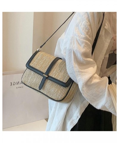 Vintage Straw Crossbody Bags for Women Fashion Messenger Bag Woven Beach Bag Purse Hobo Bag Travel Bag Summer 2024 Black $25....