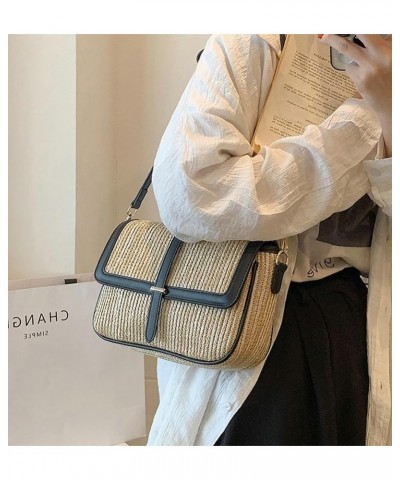 Vintage Straw Crossbody Bags for Women Fashion Messenger Bag Woven Beach Bag Purse Hobo Bag Travel Bag Summer 2024 Black $25....