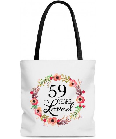 59th Birthday Gifts for Women - 59 Years Loved Tote Bag - Her 59 Year Old Present Best Unique for Wife, Mom, Mother in Law, A...