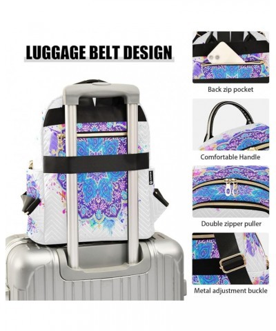 Fashion Backpack Mini Backpack Purse Casual Daily Backpack Blue Mandala Watercolor for Travel for College Work Small $18.01 B...