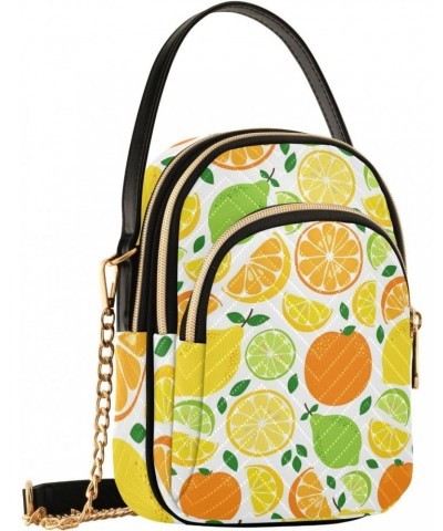 Cute Fresh Lemon Crossbody Bags for Women Crossbody Wallet Purse Shoulder Handbag with Chain Strap for Everyday Use $12.48 Cr...