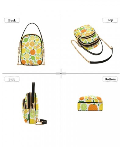 Cute Fresh Lemon Crossbody Bags for Women Crossbody Wallet Purse Shoulder Handbag with Chain Strap for Everyday Use $12.48 Cr...