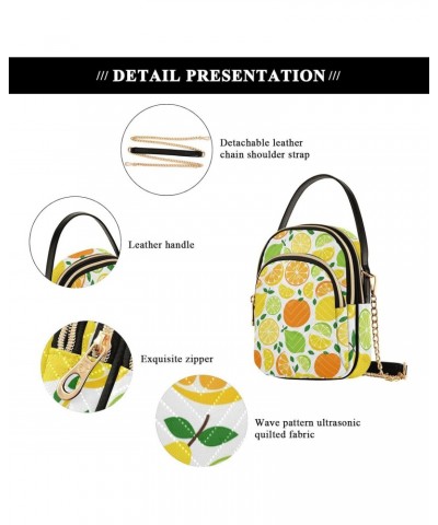 Cute Fresh Lemon Crossbody Bags for Women Crossbody Wallet Purse Shoulder Handbag with Chain Strap for Everyday Use $12.48 Cr...