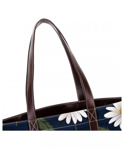 Magritte Canvas Leather Mix Handbag - 13.3x4.7x12.2 in - Stylish and Functional Women's Shoulder Bag $22.08 Shoulder Bags