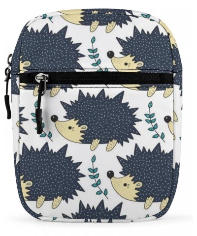 Cute Hedgehogs Pattern Cute Crossbody Bags Small Sling Purse Travel Shoulder Bag with Adjustable Strap for Men Women $18.69 C...