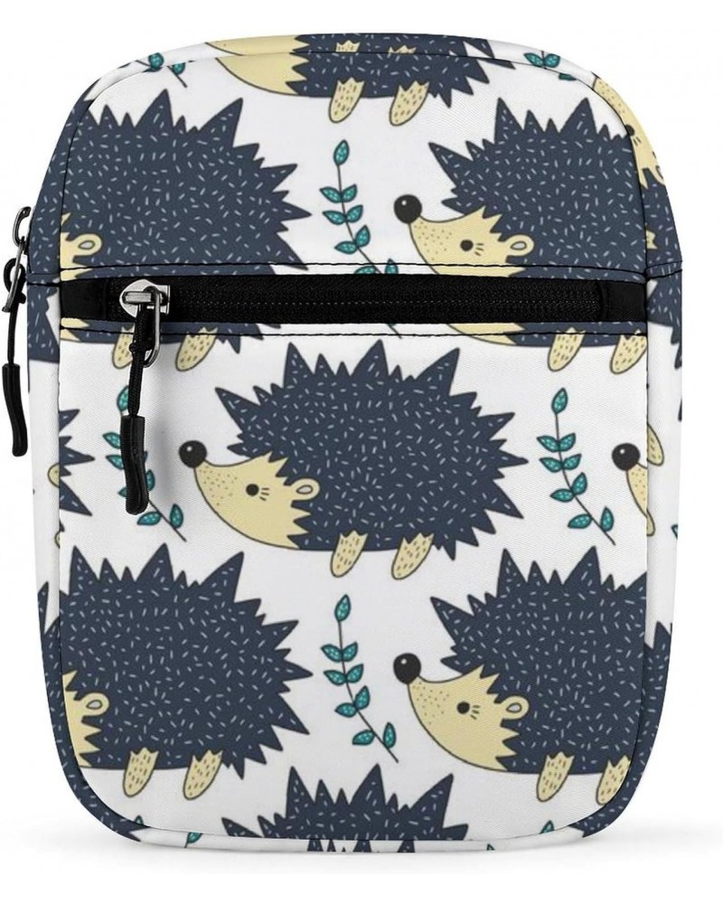 Cute Hedgehogs Pattern Cute Crossbody Bags Small Sling Purse Travel Shoulder Bag with Adjustable Strap for Men Women $18.69 C...