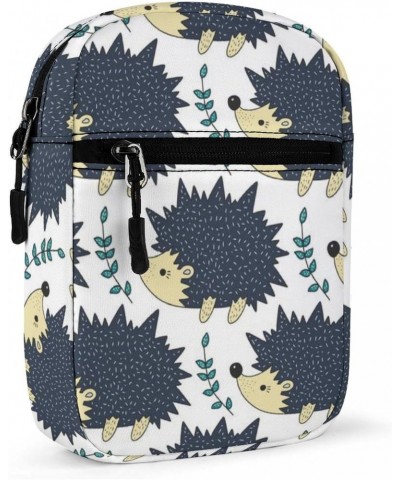 Cute Hedgehogs Pattern Cute Crossbody Bags Small Sling Purse Travel Shoulder Bag with Adjustable Strap for Men Women $18.69 C...