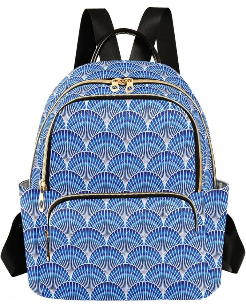 Blue Seashall Mermaid Tail Casual Fashion Polyester Travel Rucksack Shoulder Bag Color Small $19.97 Backpacks