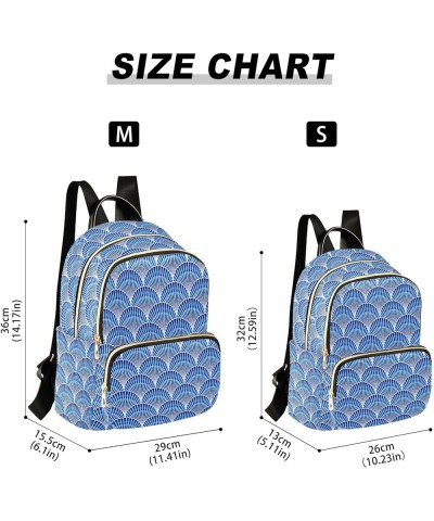 Blue Seashall Mermaid Tail Casual Fashion Polyester Travel Rucksack Shoulder Bag Color Small $19.97 Backpacks