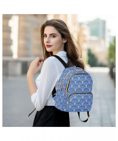 Blue Seashall Mermaid Tail Casual Fashion Polyester Travel Rucksack Shoulder Bag Color Small $19.97 Backpacks