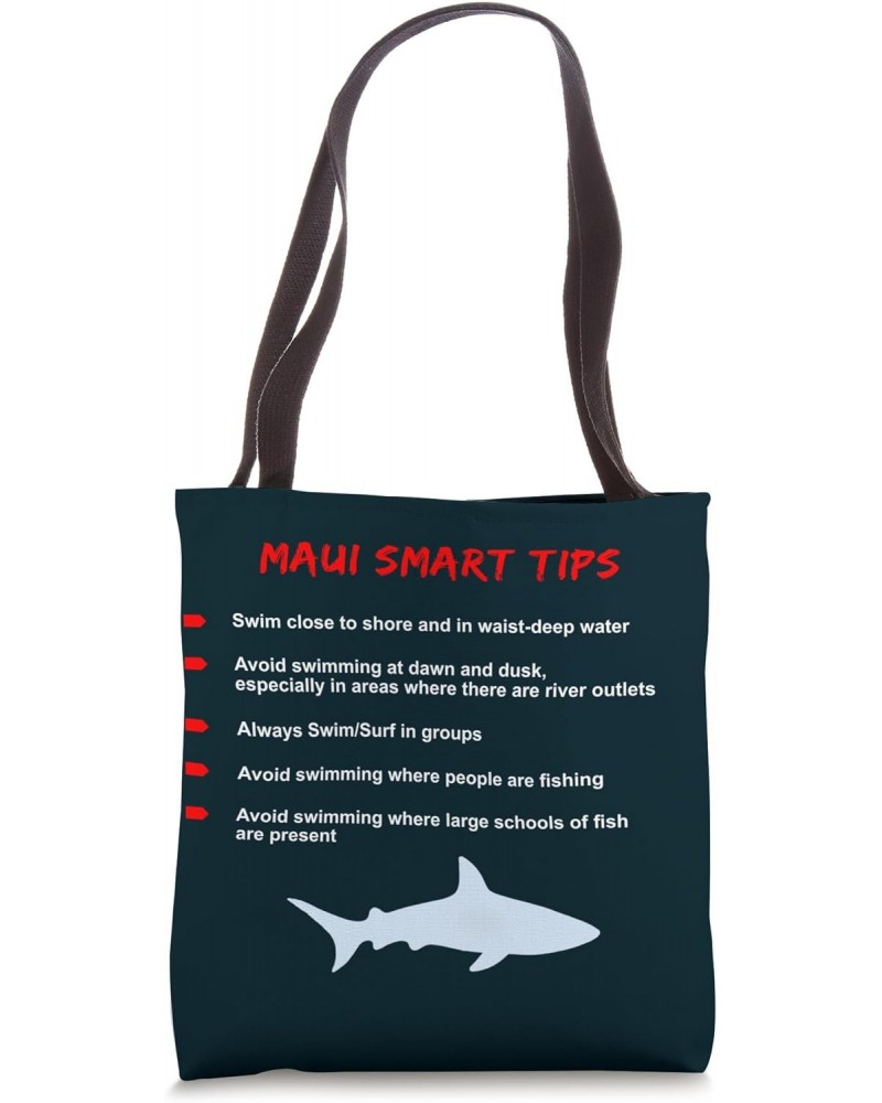 Maui Shark Waters Tips Caution Snorkeling Swimming Diving Tote Bag $12.41 Totes