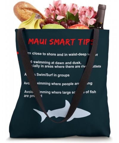 Maui Shark Waters Tips Caution Snorkeling Swimming Diving Tote Bag $12.41 Totes