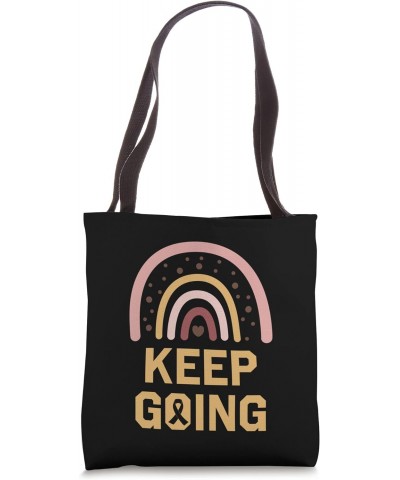 Keep Going – Cancer Journey Cute boho rainbow Tote Bag $11.28 Totes