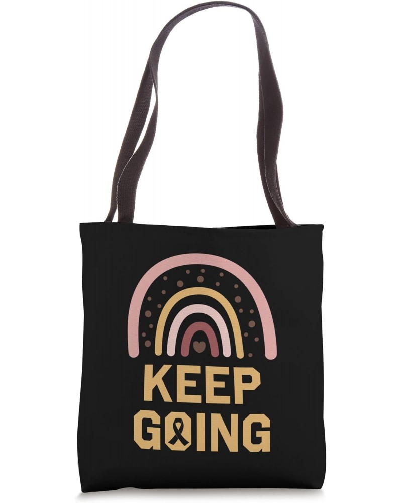 Keep Going – Cancer Journey Cute boho rainbow Tote Bag $11.28 Totes