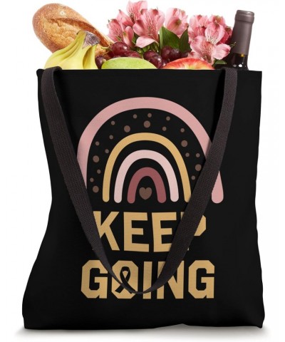 Keep Going – Cancer Journey Cute boho rainbow Tote Bag $11.28 Totes