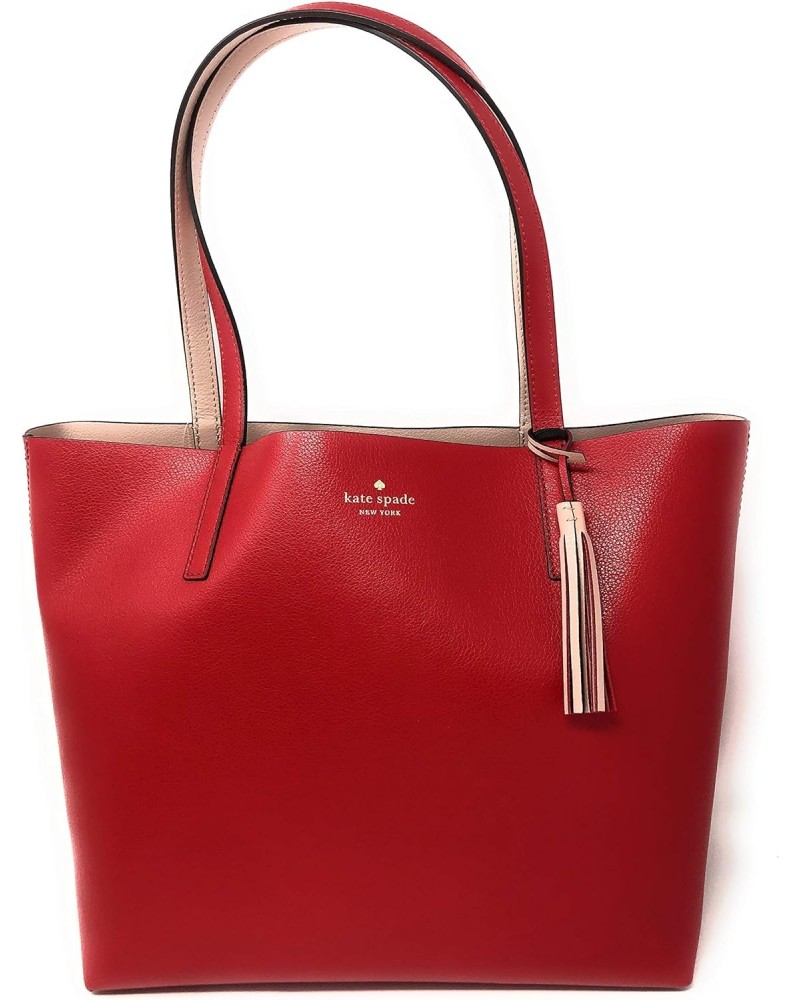 Kate Spade Marina Lakeland Drive Reversible Leather Tote Bag in Hot Chili/Warm Vellum $76.26 Totes