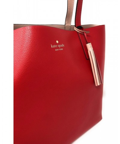 Kate Spade Marina Lakeland Drive Reversible Leather Tote Bag in Hot Chili/Warm Vellum $76.26 Totes