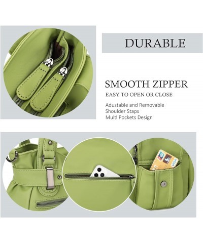 Purses and Handbags for Women Large Hobo Shoulder Bags Soft PU Leather Multi-Pocket Tote Bag Fruit Green $19.80 Totes