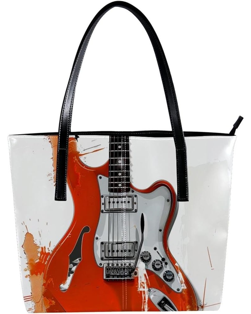 Tote Bag, Large Tote Bag, Tote Bag with Zipper, Music Electric Guitar, Tote Bag for Work Design 14624 $20.63 Totes