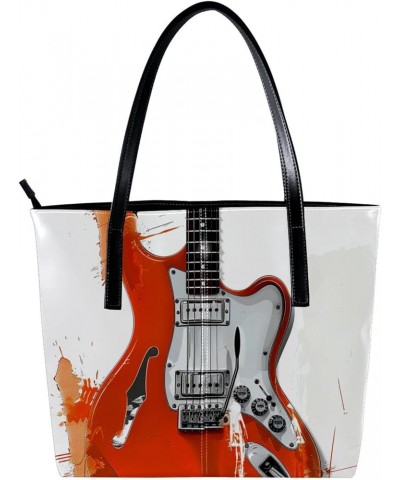 Tote Bag, Large Tote Bag, Tote Bag with Zipper, Music Electric Guitar, Tote Bag for Work Design 14624 $20.63 Totes