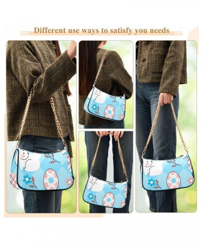 Crossbody Bags for Women Shoulder Purse Blue Easter Egg Handbags Stylish Clutch Purse with Chain Strap $17.09 Shoulder Bags