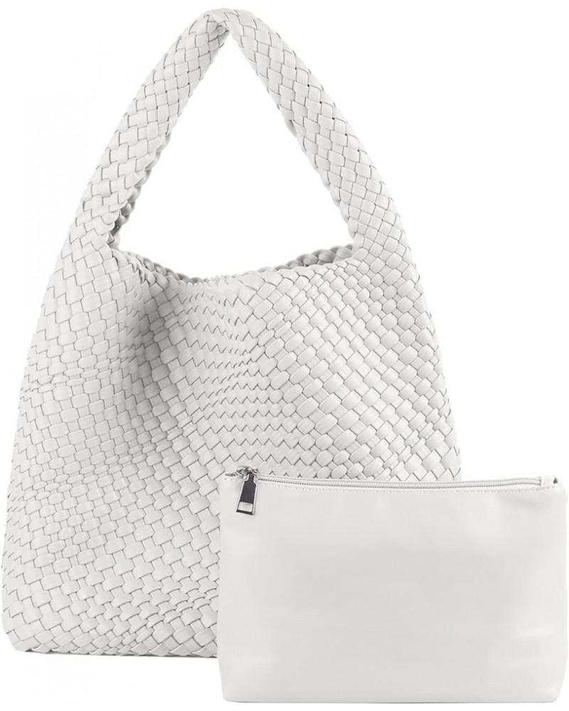 Woven Bag for Women,Woven Tote Bag for Women Large Top-handle Travel Handbag White 6 $25.85 Totes