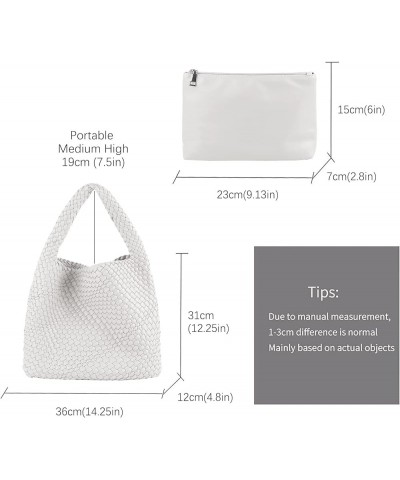 Woven Bag for Women,Woven Tote Bag for Women Large Top-handle Travel Handbag White 6 $25.85 Totes