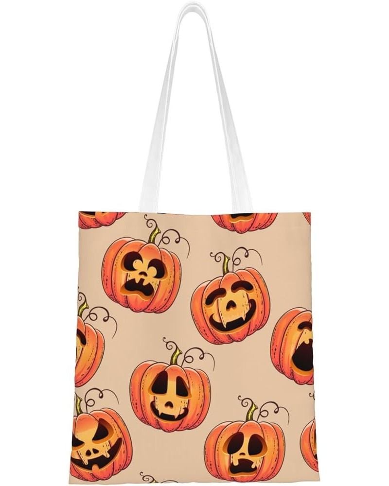 Halloween Pumpkins Single Shoulder Fashion Canvas Tote Shopping Bags Handbags For Men And Women Halloween Pumpkins2 $10.93 Totes