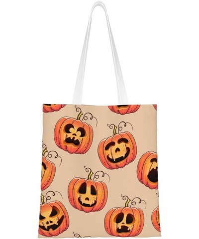 Halloween Pumpkins Single Shoulder Fashion Canvas Tote Shopping Bags Handbags For Men And Women Halloween Pumpkins2 $10.93 Totes