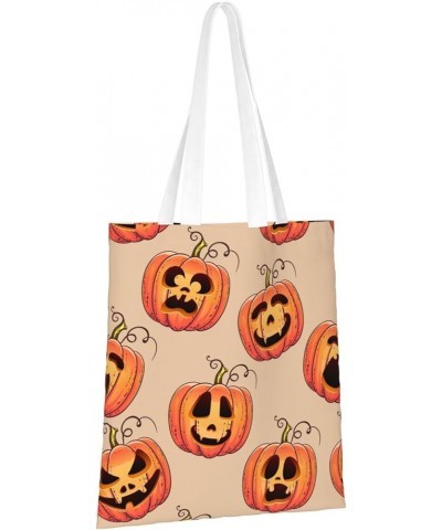 Halloween Pumpkins Single Shoulder Fashion Canvas Tote Shopping Bags Handbags For Men And Women Halloween Pumpkins2 $10.93 Totes