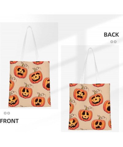 Halloween Pumpkins Single Shoulder Fashion Canvas Tote Shopping Bags Handbags For Men And Women Halloween Pumpkins2 $10.93 Totes