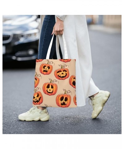 Halloween Pumpkins Single Shoulder Fashion Canvas Tote Shopping Bags Handbags For Men And Women Halloween Pumpkins2 $10.93 Totes